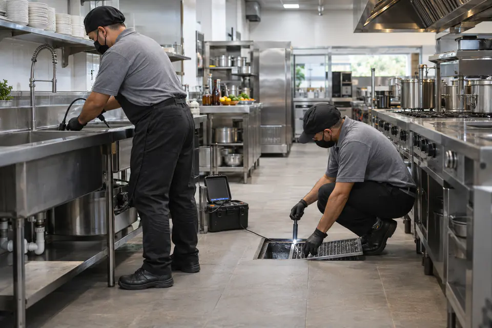Atendimento profissional de desentupimento comercial em Franca